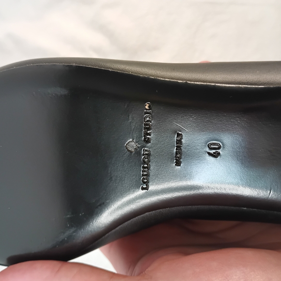 LOULOU STUDIO Carole Black Leather Loafers Pointed Toe Minimalist Flat 40 Italy - Picture 7 of 16